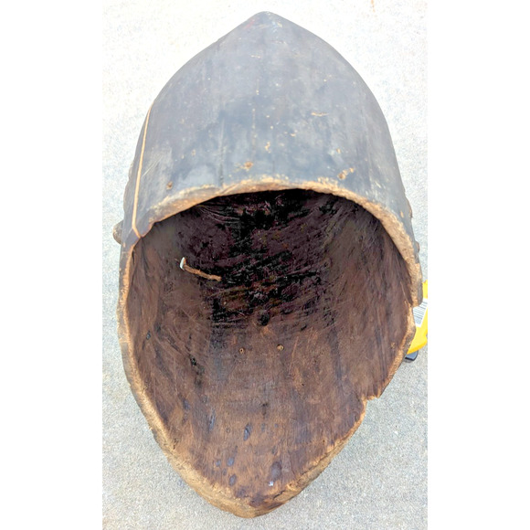 African Tribal Helmet Mask Makonde ? Carved Lightweight Wood As Is - Picture 6 of 16
